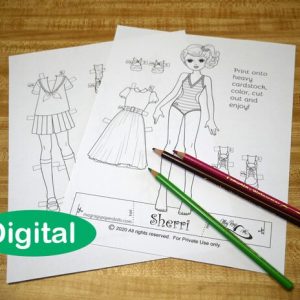 Paper doll print out sheets